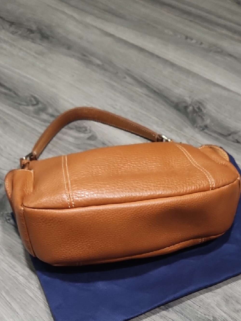 Dooney & Bourke Pebbled Leather Shoulder Bag in Cognac Brown - Picture 5 of 11